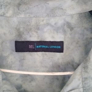 Open collar button down short sleeve